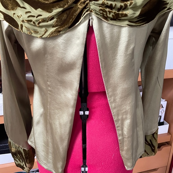 Silk & Burnout Velvet Wrap Top - Picture 11 of 11